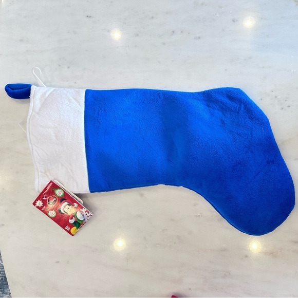 Mickey Mouse Bright Blue Mickey & Minnie Mouse Holiday Christmas Stocking NWT - Picture 5 of 5